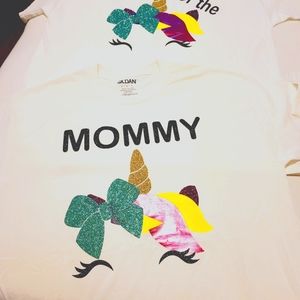 Unicorn Mommy of the birthday girl t-shirt